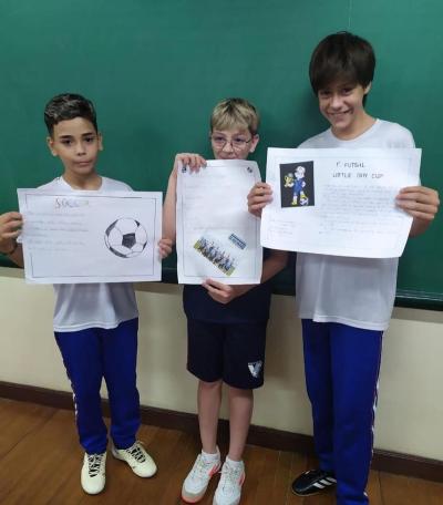 Aluno da Escola Vicentina Santa Ana desenvolve projeto sobre a Copa Garotinho de Futsal em Show de Talentos